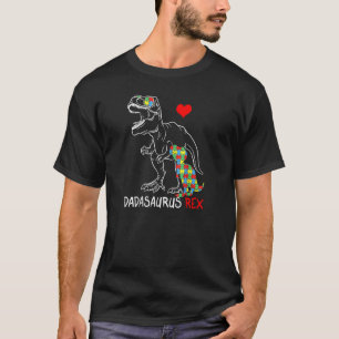 Dadasaurus Rex Autism Awareness Jigsaw Puzzle Prou T-Shirt