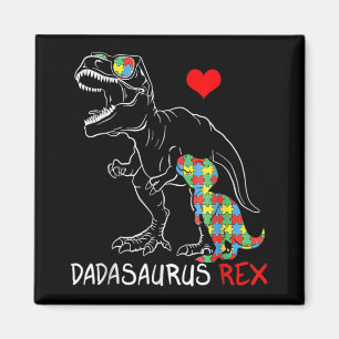 Dadasaurus Rex Autism Awareness Proud Dad Father's Magnet