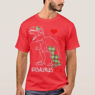 Dadasaurus Rex Autism Awareness Proud Dad Father's T-Shirt