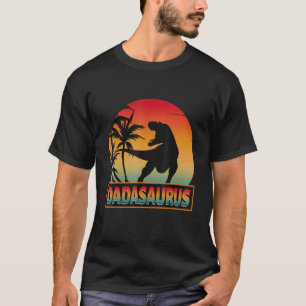 Dadasaurus Rex Dad Vintage Palm Tree Family Trip O T-Shirt