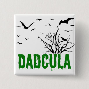 Dadcula Green Dripping Font Flying Bats 15 Cm Square Badge