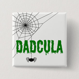 Dadcula Green Dripping Font Spider Web 15 Cm Square Badge