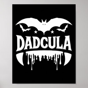 Dadcula Halloween Bat Vampire Fangs Flowing Effect Poster