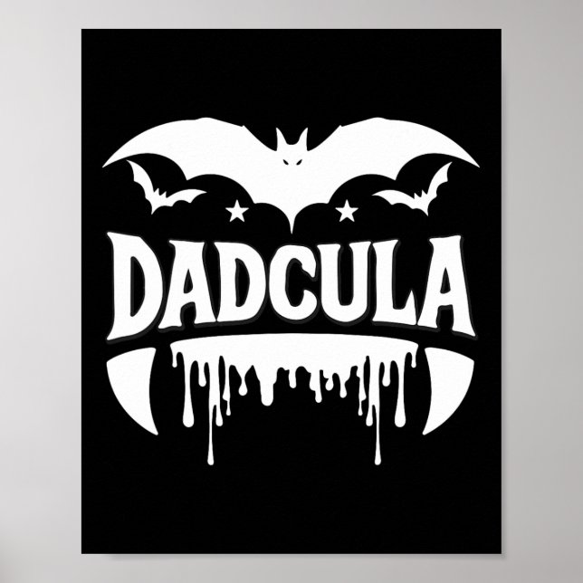 Dadcula Halloween Bat Vampire Fangs Flowing Effect Poster (Front)