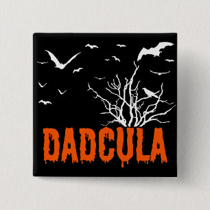 Dadcula Orange Dripping Font Flying Bats 15 Cm Square Badge