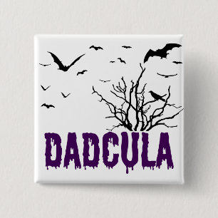 Dadcula Purple Dripping Font Flying Bats 15 Cm Square Badge