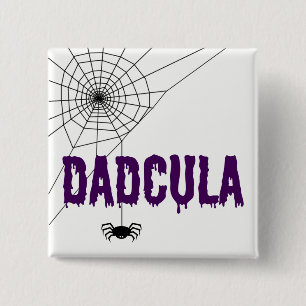 Dadcula Purple Dripping Font Spider Web 15 Cm Square Badge