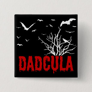 Dadcula Red Dripping Font Flying Bats 15 Cm Square Badge