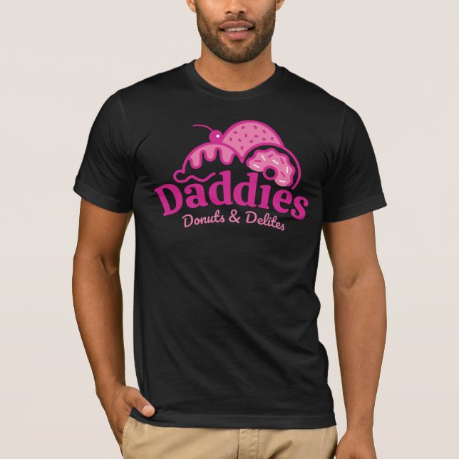 Daddies Doughnuts T-Shirt (tri-pink) (Front)