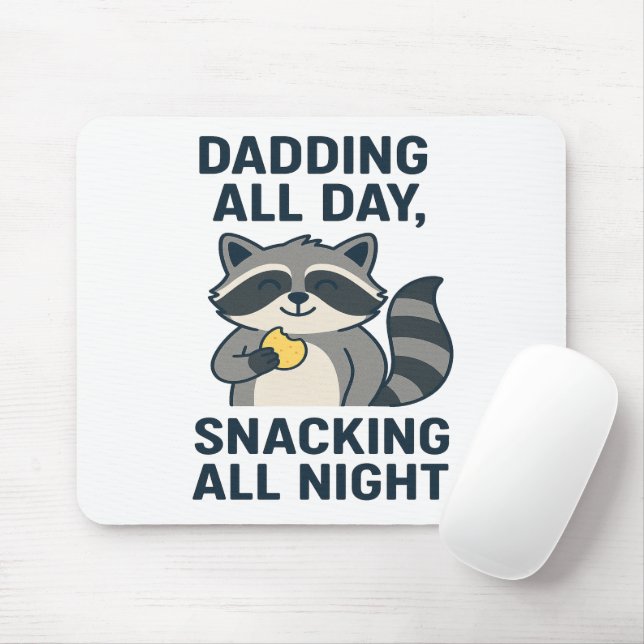 Dadding All Day, Snacking All Night Mouse Mat (With Mouse)