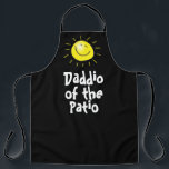 Daddio of the Patio Dad Black Apron<br><div class="desc">Daddio of the Patio Dad Black Apron
Dad's in charge! Make him feel special with this fun apron.</div>