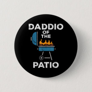 Daddio Of The Patio Funny Bbq Barbecue Grilling Da 6 Cm Round Badge