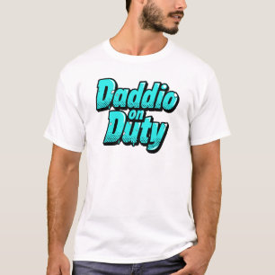 Daddio on Duty – Aqua Pop Art T-Shirt