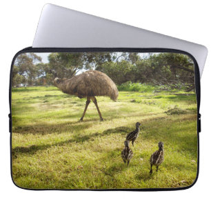 Daddy And Baby Emus, Laptop Sleeve