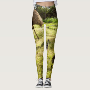 Daddy And Baby Emus, Leggings
