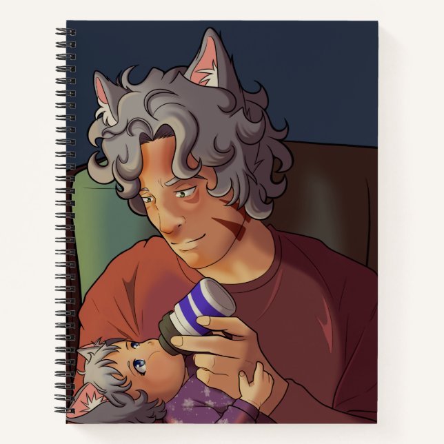 Daddy and Child 8.5 x 11 Notebook (Front)