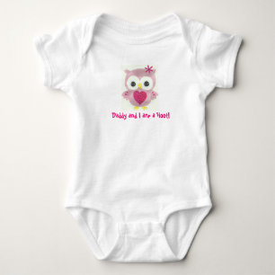 Daddy and I are a Hoot Personalised Owl Romper Baby Bodysuit