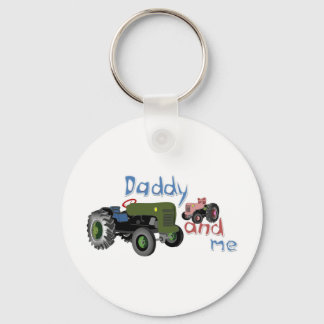 Daddy and Me Girl Tractors Key Ring