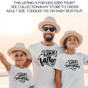 Daddy and Me Matching Father Daughter Custom Kids T-Shirt