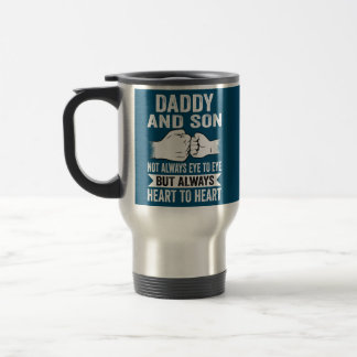 Daddy And Son Fist Bump Fist Bomb Fathers Day Travel Mug