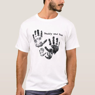Daddy and Son Handprint Shirt