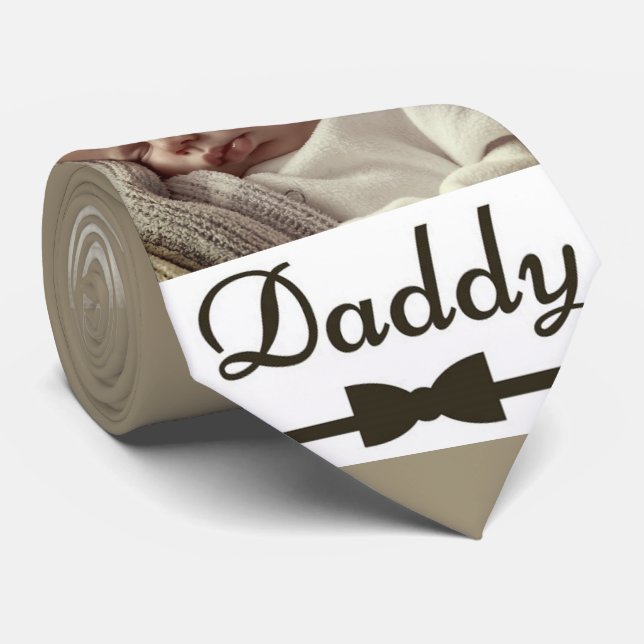 Daddy Baby Portrait Tie (Rolled)