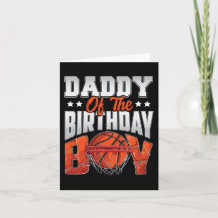 Daddy basketball birthday Boy Family Baller b-day  Card