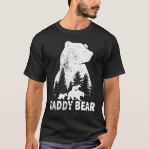 Daddy Bear 2 Cubs Daddy Bear Twin Dad 2 Kid T-Shirt