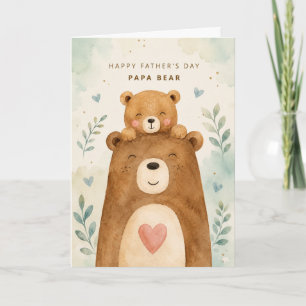 Daddy Bear and Little Bear Father's Day  Card