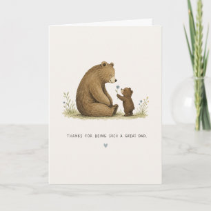 Daddy Bear and Little Bear Father's Day Card