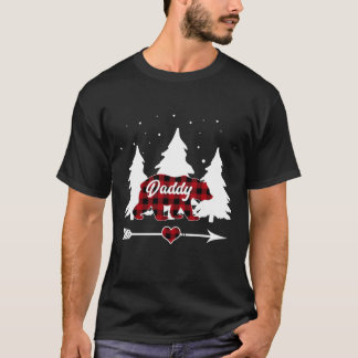 Daddy Bear Buffalo Red Plaid Christmas T-Shirt