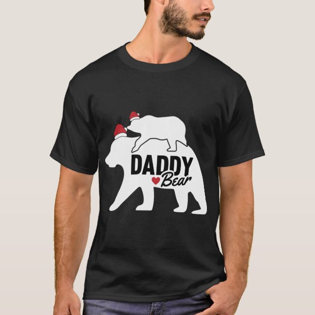 Daddy Bear Christmas Cute X-Mas Dad Son Daughter M T-Shirt (Front)
