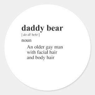 DADDY BEAR CLASSIC ROUND STICKER