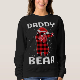 Daddy Bear Dabbing Christmas Pajama With Santa Hat Sweatshirt