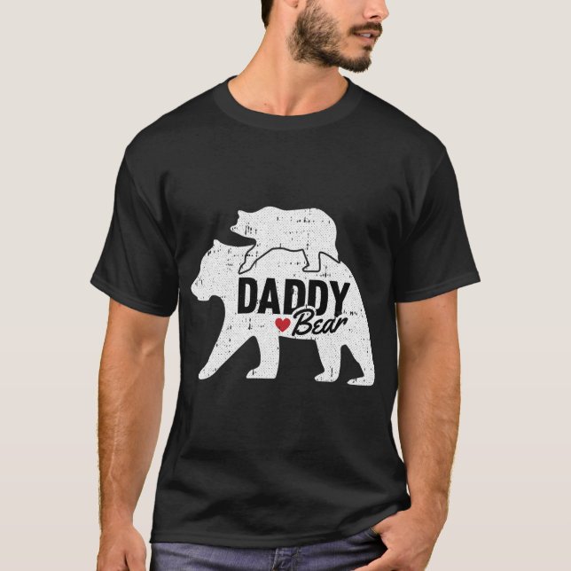 Daddy Bear Fathers Day Cute Baby Cub Papa Dad-a Po T-Shirt (Front)