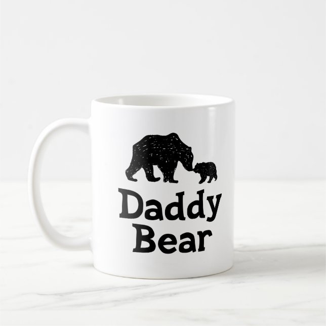 Daddy Bear Fathers Day Dad Gift Coffee Mug (Left)
