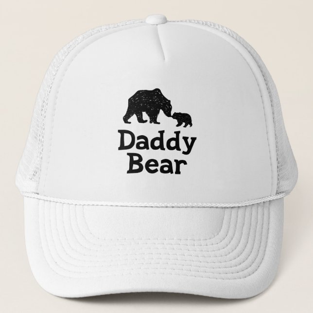 Daddy Bear Fathers Day Dad Gift Trucker Hat (Front)