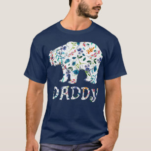 Daddy Bear Floral Gifts Matching Family Flower T-Shirt