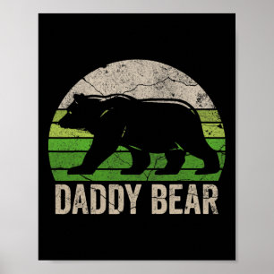 Daddy Bear Shirt Dad Bear T Shirt Men Fathers Day Poster