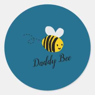 Daddy Bee Classic Round Sticker