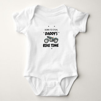 Daddy bike time baby bodysuit
