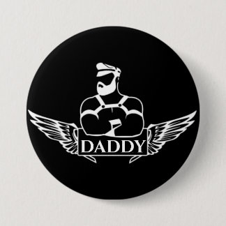 Daddy (Biker/Leather)  7.5 Cm Round Badge