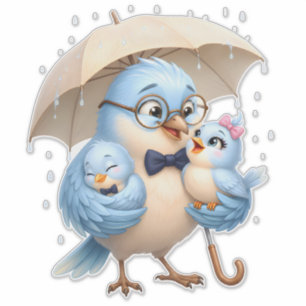 Daddy Bird Decal Sticker Bird Lover Gift