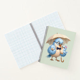 Daddy Bird Family Spiral Notebook Writing Journal