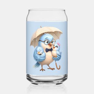 Daddy Bird Glass Drinkware Family Gift