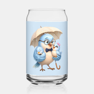 Daddy Bird Glass Drinkware Family Gift