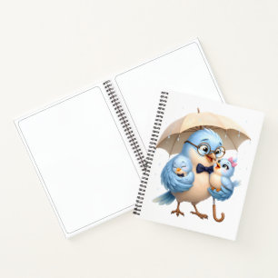 Daddy Bird Spiral Notebook Dad Gift