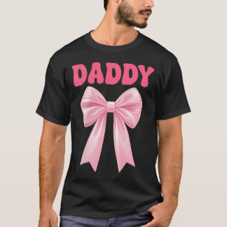 Daddy Birthday Girl Matching Coquette Pink T-Shirt