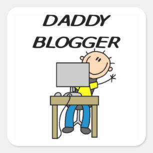 Daddy Blogger Square Sticker