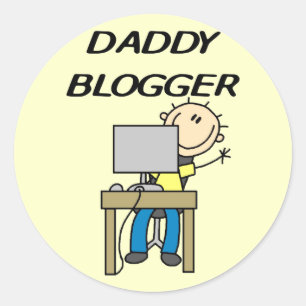 Daddy Blogger Tshirts and Gifts Classic Round Sticker